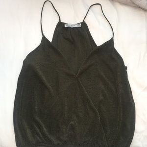 Dark green Bershka tank blouse